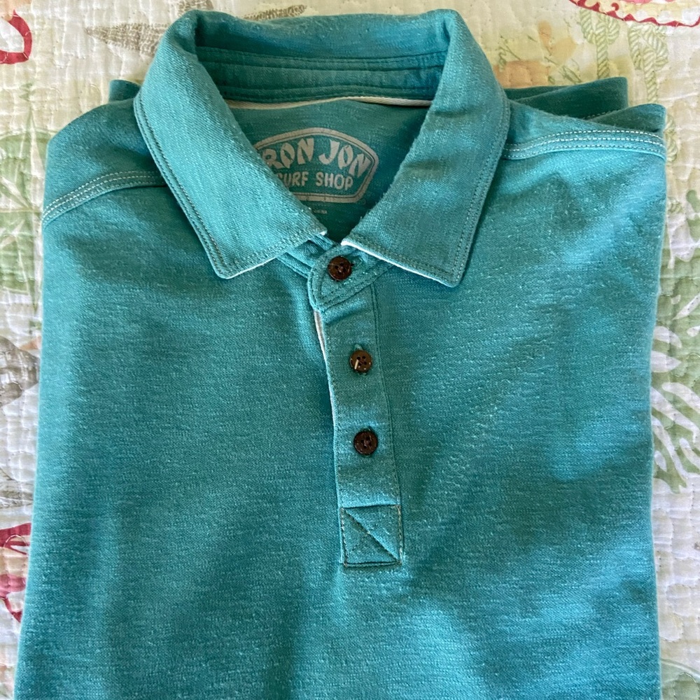 3 for $60 Teal Ron Jon Half Button Up